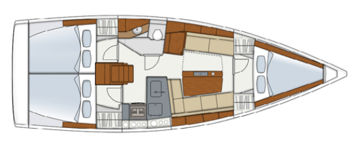 Hanse 345 - wnętrze